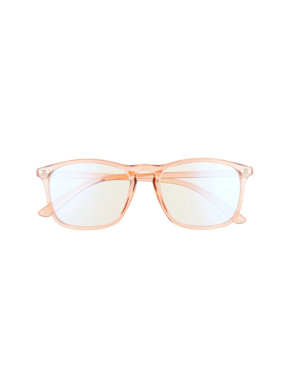 NWT! BP 52mm Blue Light Blocking Glasses CLEAR NUDE Peach Coral